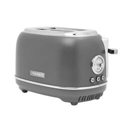 Haden - Chelsea Stainless Steel 2 Slice Toaster, Extra Wide Slots - Grey & Chrome