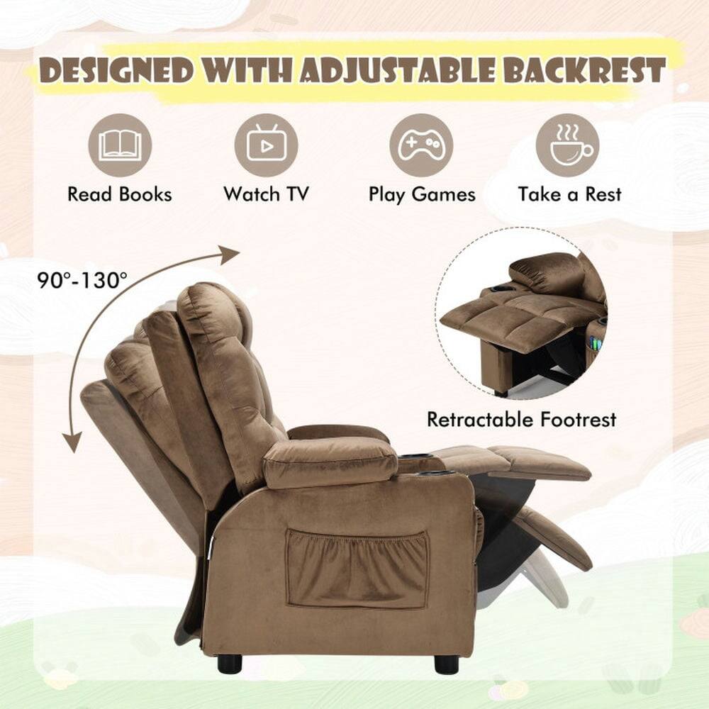 DESIGNED WITH ADJUSTABLE BACKREST

- Read Books
- Watch TV
- Play Games
- Take a Rest

90°-130°

Retractable Footrest