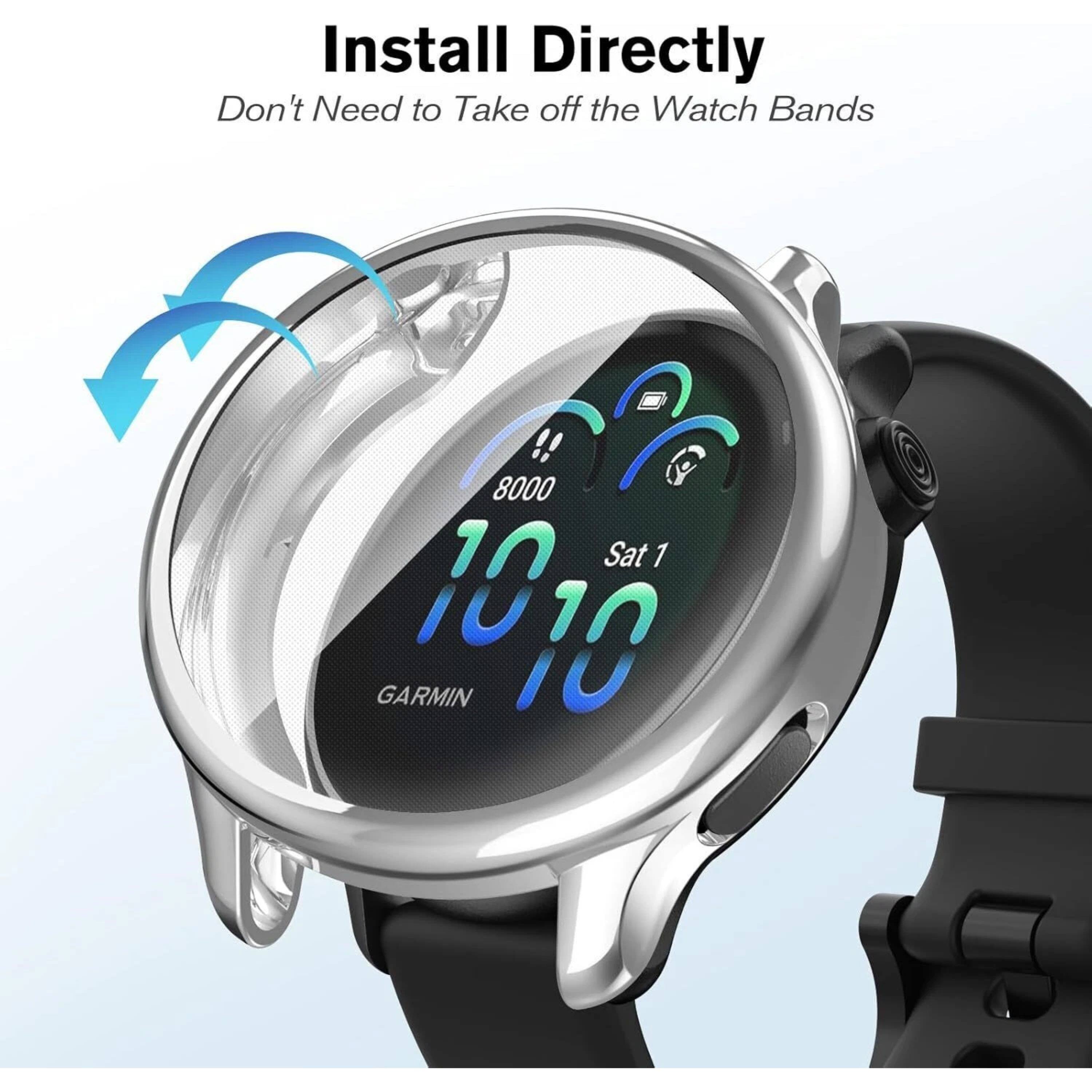 Install Directly  
Don't Need to Take off the Watch Bands  
Y 8000  
Sat 1  
GARMIN 1010