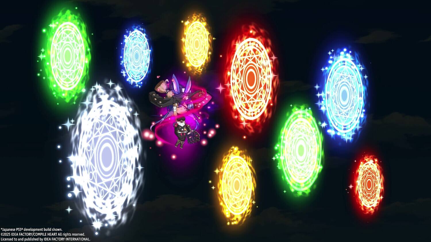 Japanese PS5 development build shown. 2025 DEA FACTORY/COMPILE HEART All rights reserved. Licensed to and published by DEA FACTORY INTERNATIONAL.