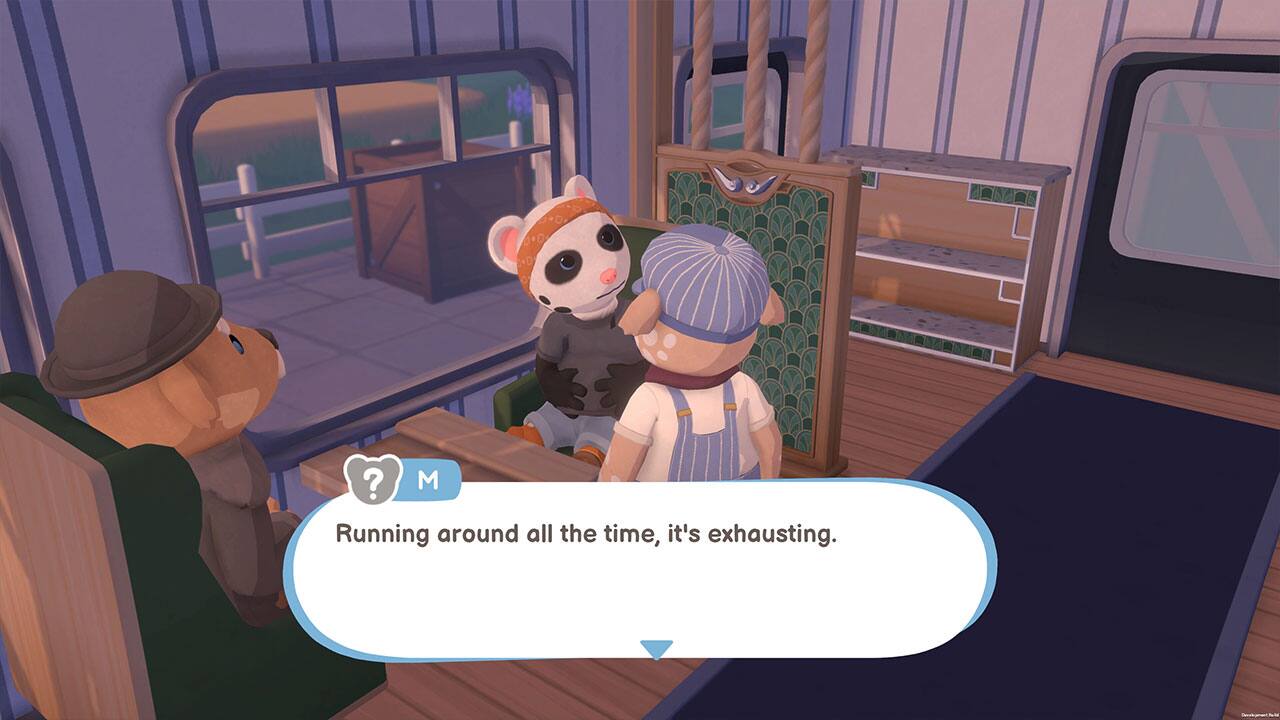 M is running around all the time, it's exhausting.