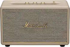 Front. Marshall - Acton III Bluetooth Home Speaker with Bass / Treble / Volume Controls and 3.5 mm Auxiliary Input - Cream.