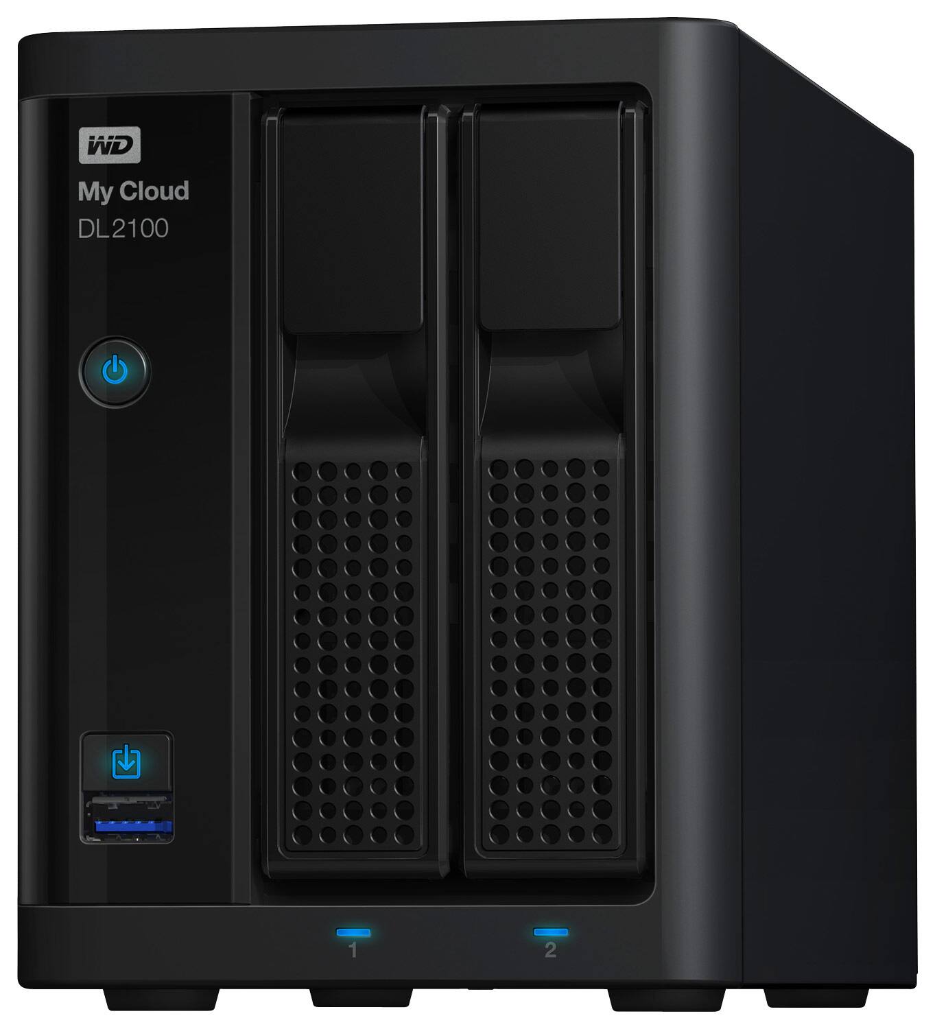 Front. WD - My Cloud Business Series DL2100 2-Bay External Network Storage (NAS) - Black.