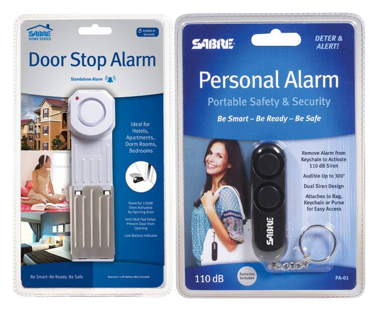 Customer Reviews SABRE Door Stop and Personal Alarms White/Black HS