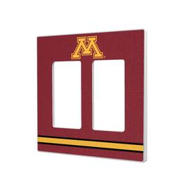 Keyscaper - Minnesota Golden Gophers Stripe Design Double Rocker Lightswitch Plate - Multicolor