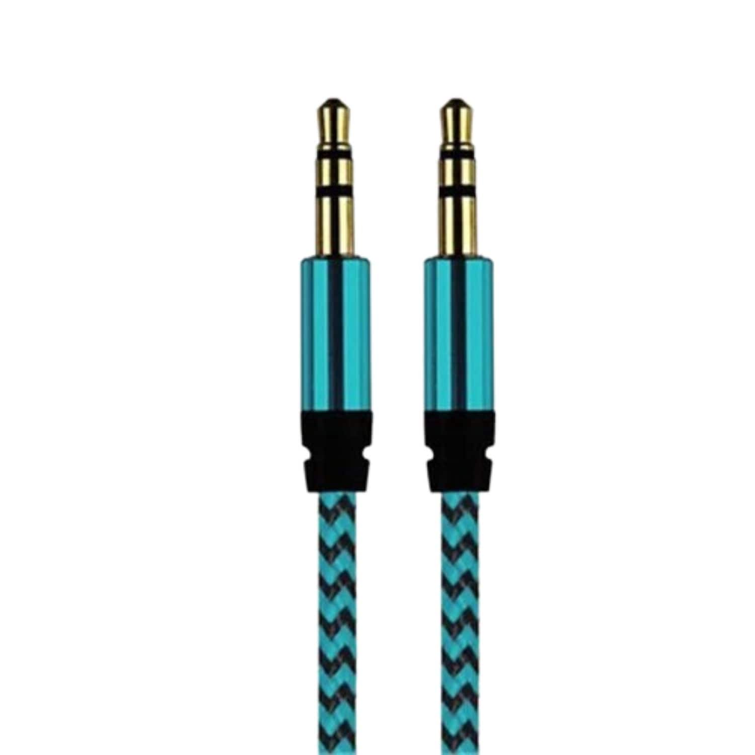 Home Collection - 2pcs Blue 3.5mm AUX Stereo Audio Cable – Male to Male Jack Cord
