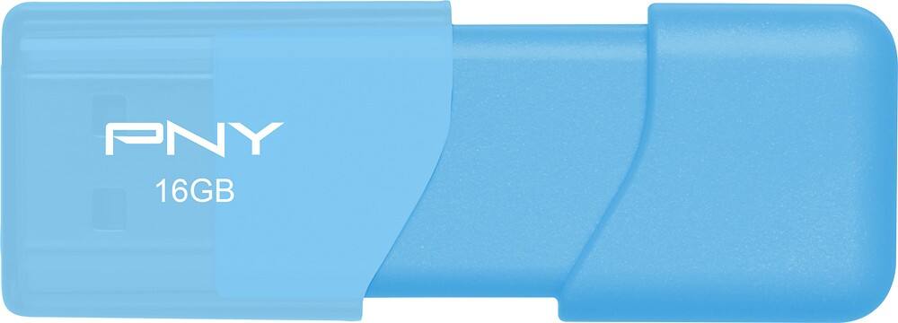 Front. PNY - Attaché 3 16GB USB 2.0 Type A Flash Drive - Blue.