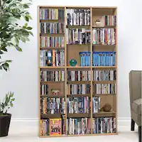 Atlantic - Oskar Wood Media Cabinet - Maple - Front_Zoom