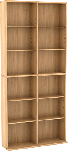 Angle View: Atlantic - Oskar Media Storage Cabinet - Maple
