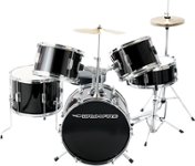 Front Zoom. DrumFire - 5-Piece Drum Set - Gloss Black.