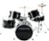 Front Zoom. DrumFire - 5-Piece Drum Set - Gloss Black.