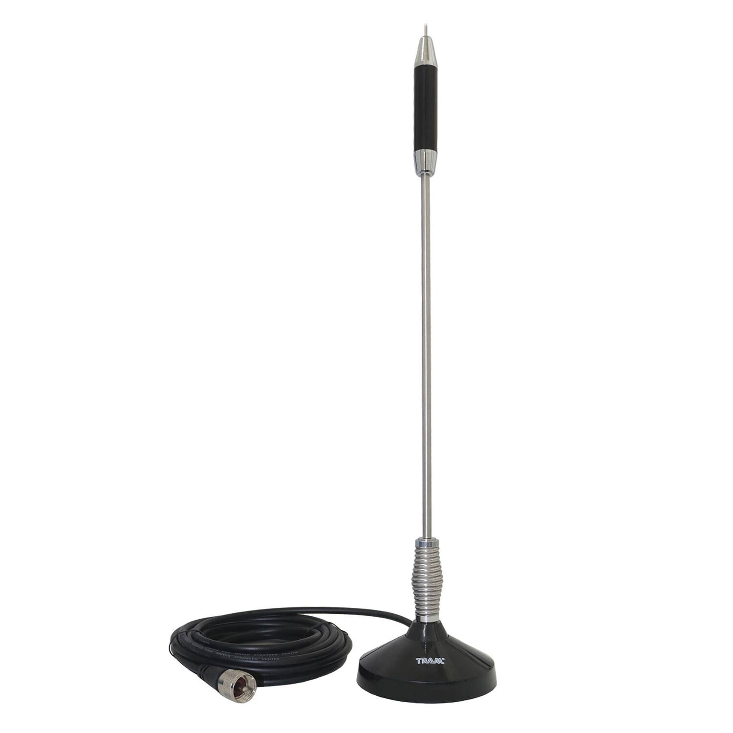 Alt View 10. Tram - Tram 703-hc Center-load Stainless Steel Whip Cb Magnet-mount Antenna Kit With 3-1/2-in. Magnet And Cable - Silver.