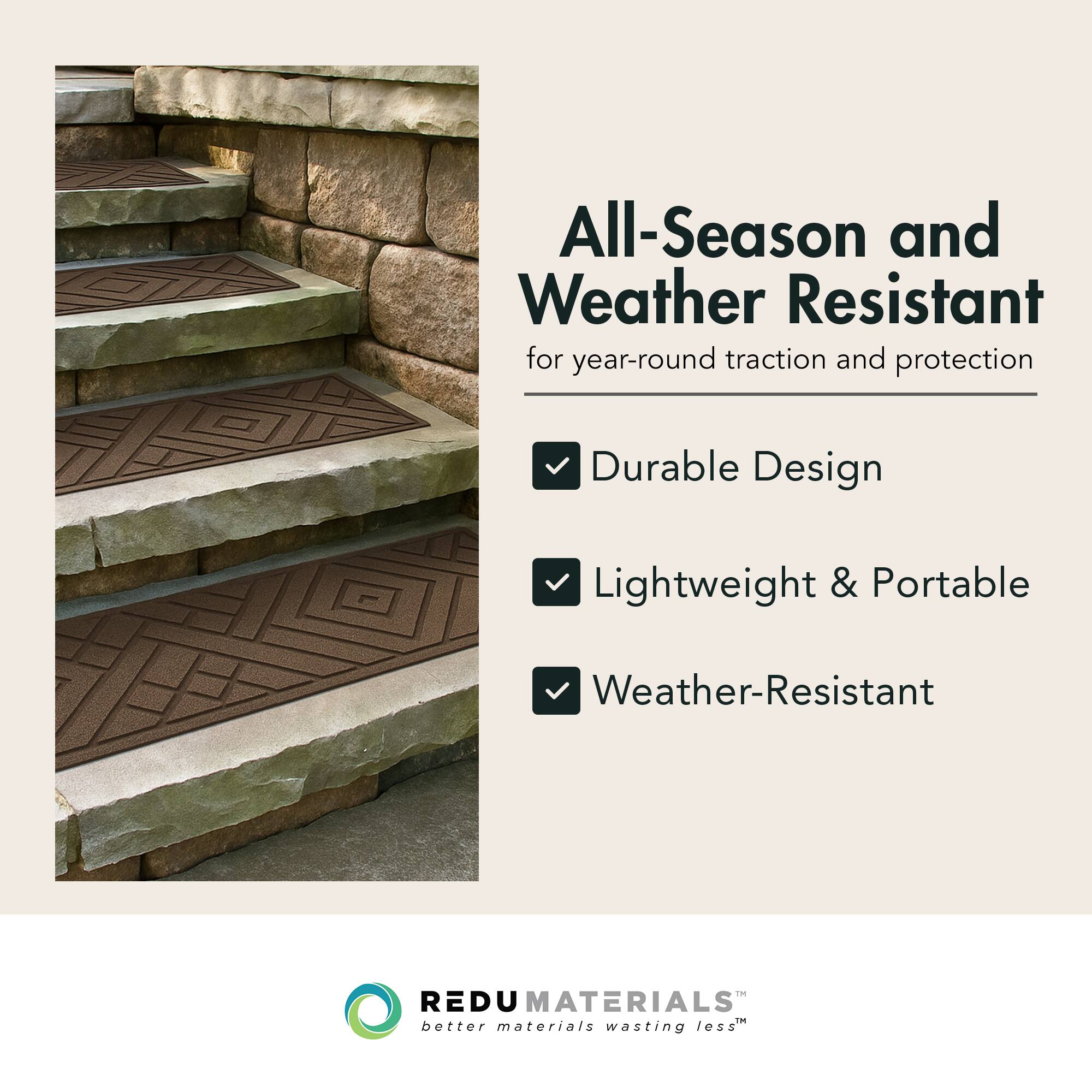 All-Season and Weather Resistant  
for year-round traction and protection

- Durable Design
- Lightweight & Portable
- Weather-Resistant

REDU MATERIALS  
better materials wasting less