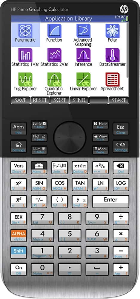 Front. HP - Prime Portable Graphing Calculator - Black/Silver.