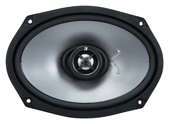 Front. KICKER - PS 6" x 9" Coaxial Speakers (Pair) - Black/Silver.