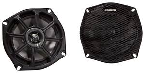 KICKER - 5-1/4" 100-Watt Passive Speakers (Pair) - Black - Front_Standard