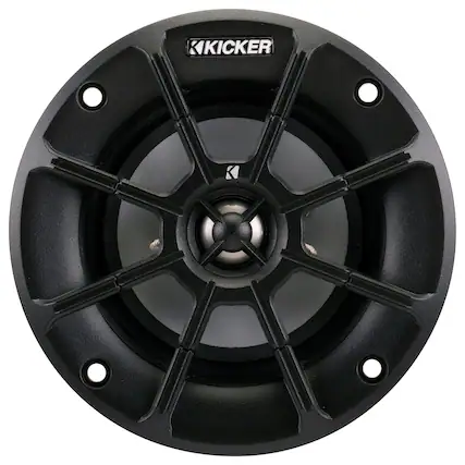 Front. KICKER - PS 4" Coaxial Speakers (Pair) - Black/Silver.