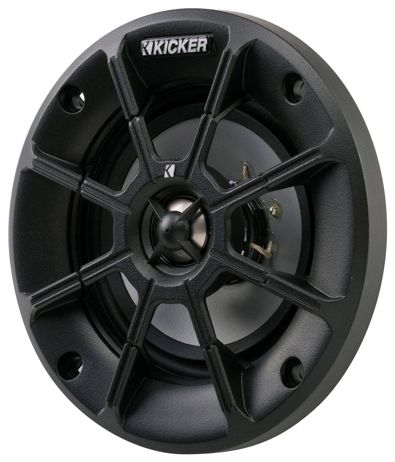 Alt View 11. KICKER - PS 4" Coaxial Speakers (Pair) - Black/Silver.