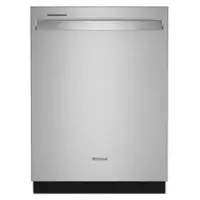 Whirlpool - 24" Top Control Built-in Stainless Steel Tub Dishwasher with 3rd Rack and 41 dBA - Stainless Steel - Front_Zoom