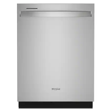 Front. Whirlpool - 24" Top Control Built-in Stainless Steel Tub Dishwasher with 3rd Rack and 41 dBA - Stainless Steel.