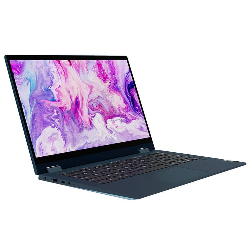 Alt View 3. Lenovo - Lenovo IdeaPad Flex 5 14ALC05 Laptop (Ryzen 7 5700U, 16GB, 512GB M.2 PCIe SSD, 14.0 FHD (1920x1080), Radeon, Win 11H) - Abyss Blue.