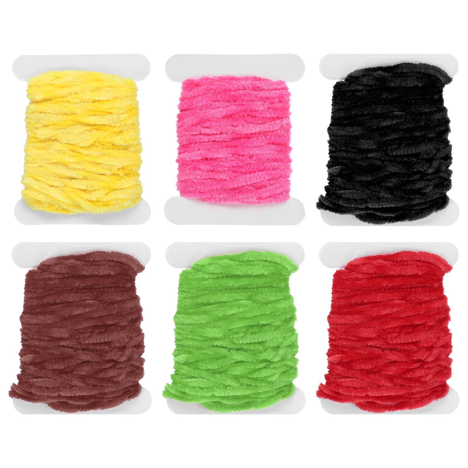 Front. Unique Bargains - Chenille Fly Tying Thread, 7pcs Rayon Chenille Line Flies Thread Supplies 5M - Fits Making Flies Patterns Fishing Hook - 7 Colors.