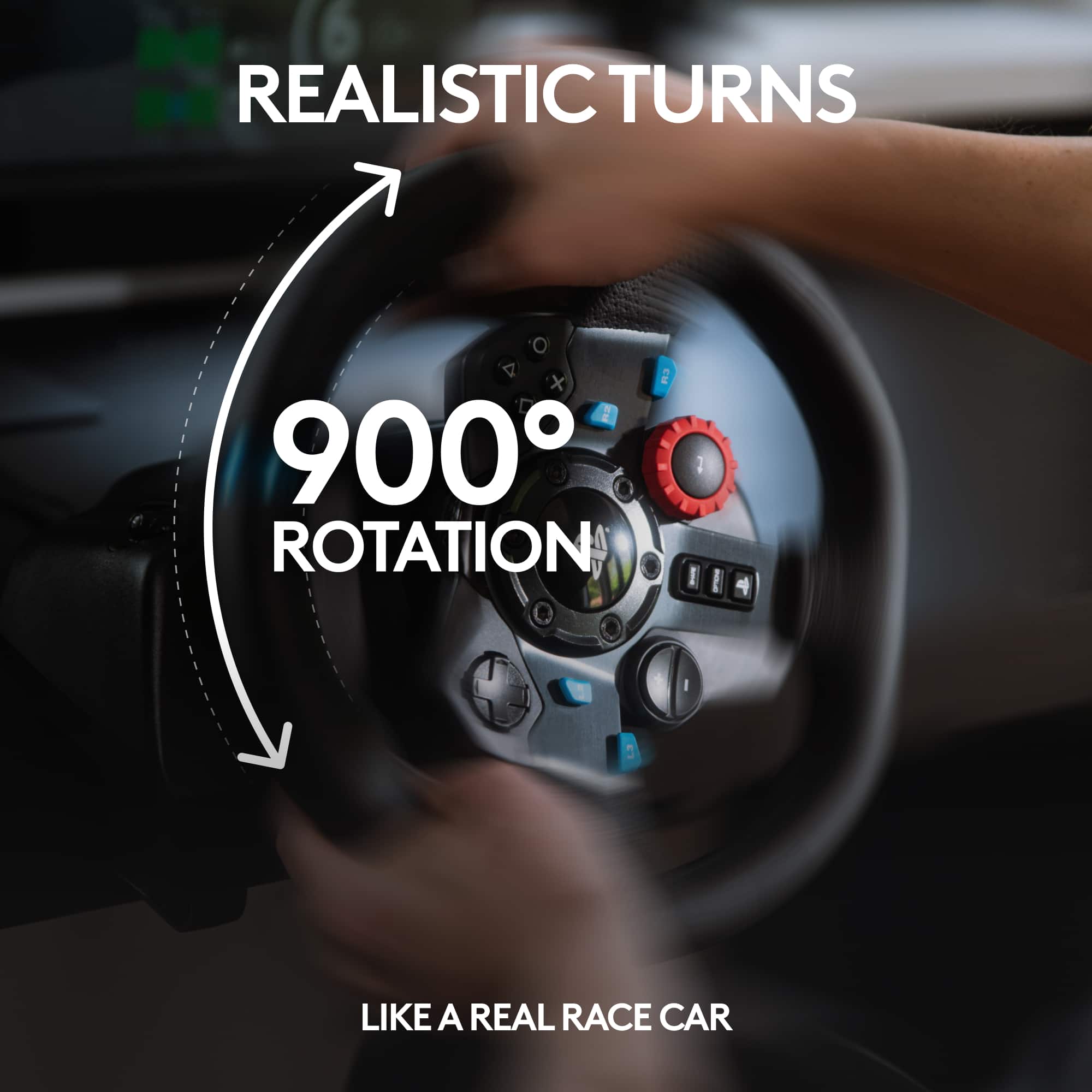 REALISTIC TURNS o 900° ROTATION A 1 LIKE A REAL RACE CAR
