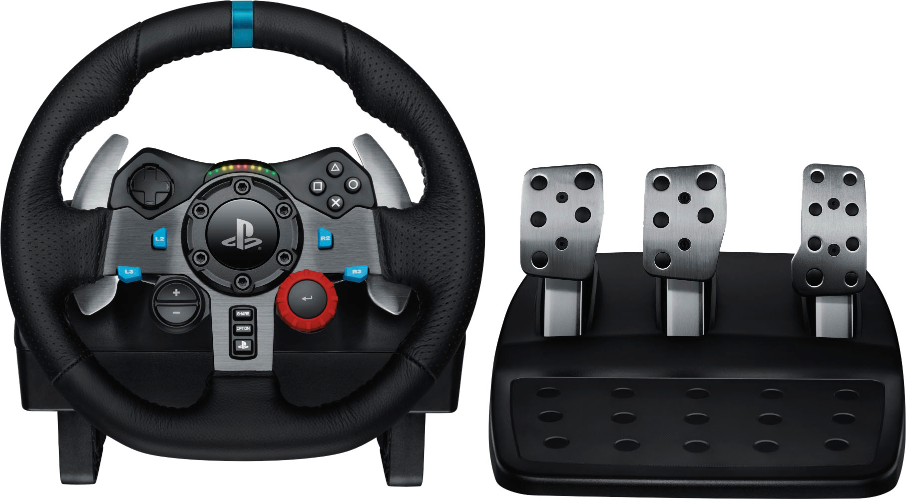 Påhængsmotor Dum skylle Logitech G29 Driving Force Racing Wheel and Floor Pedals for PS5, PS4, PC,  Mac Black 941-000110 - Best Buy