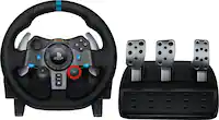 Logitech - G29 Driving Force Racing Wheel and Floor Pedals for PS5, PS4, PC, Mac - Black - Front_Zoom