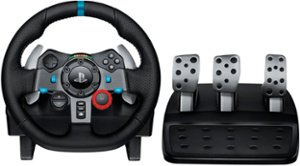 Logitech - G29 Driving Force Racing Wheel and Floor Pedals for PS5, PS4, PC, Mac - Black - Front_Zoom