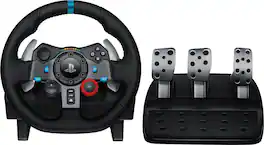 Logitech - G29 Driving Force Racing Wheel and Floor Pedals for PS5, PS4, PC, Mac - Black
