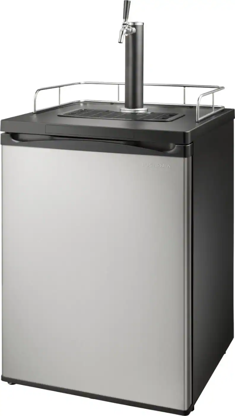 Insignia™ - 5.6 Cu. Ft. 1-Tap Beverage Cooler Kegerator - Stainless Steel