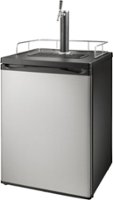 Insignia™ - 5.6 Cu. Ft. 1-Tap Beverage Cooler Kegerator - Stainless steel - Front_Zoom