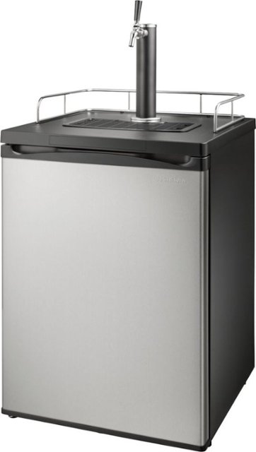 Front Zoom. Insignia™ - 5.6 Cu. Ft. 1-Tap Beverage Cooler Kegerator - Stainless steel.