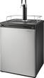 Insignia™ - 5.6 Cu. Ft. 2-Tap Beverage Cooler Kegerator - Stainless Steel - Angle