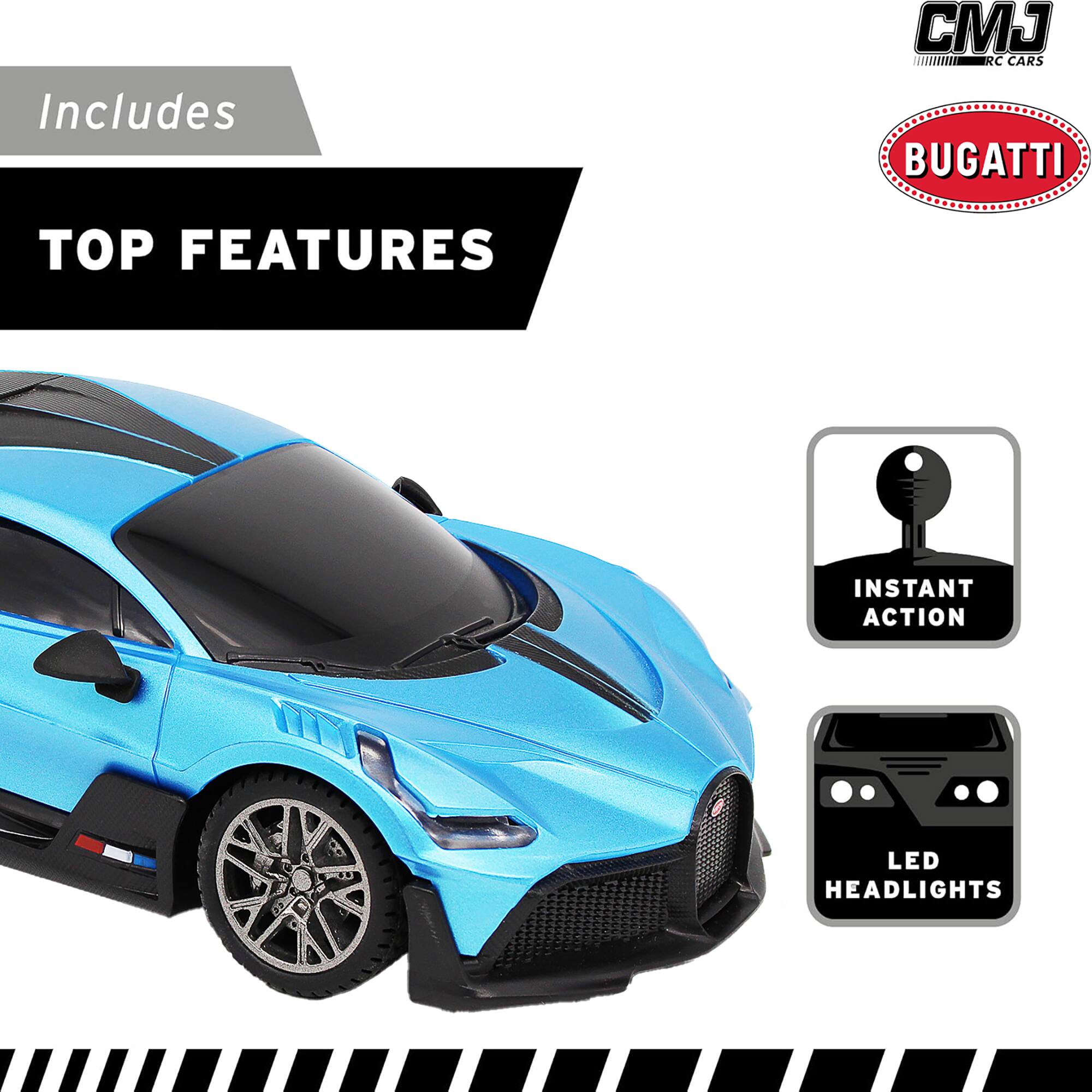 Includes CJ RC CARS BUGATTI TOP FEATURES INSTANT ACTION LED HEADLIGHTS
