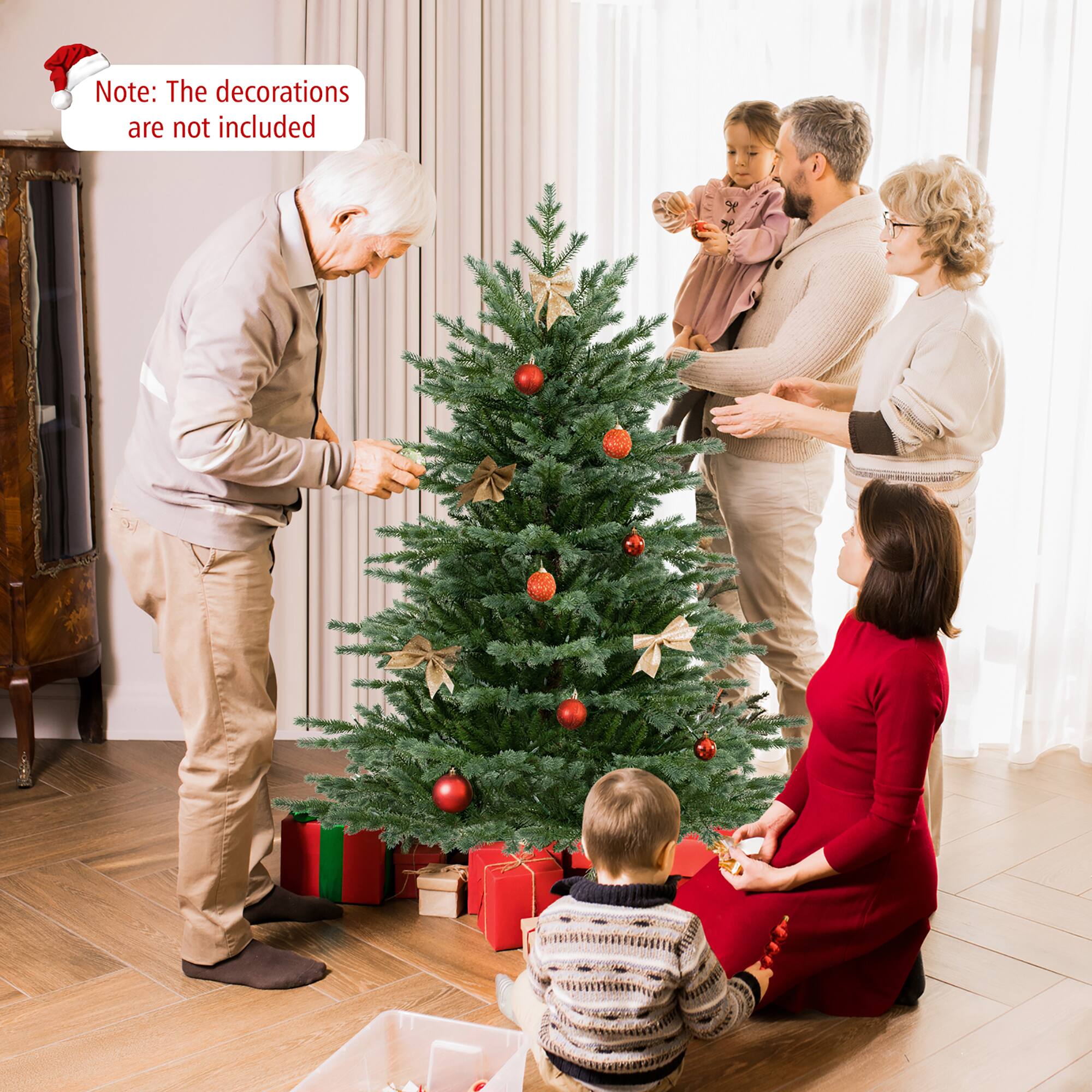 Note: The decorations are not included