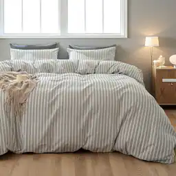 Double Stripe-white/Black-King(104" x 90")