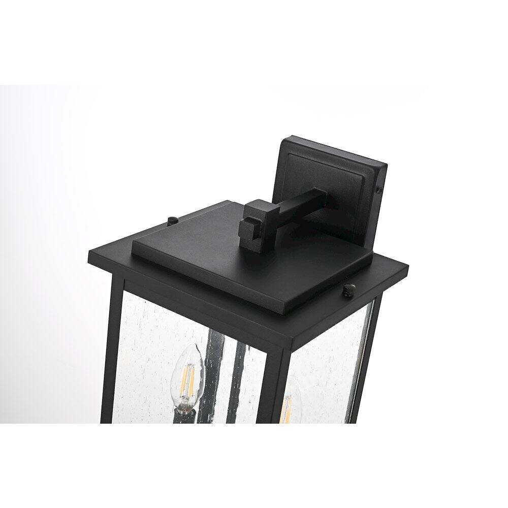 Alt View 3. Elegant Lighting - Ringgold 8.5 Inch Outdoor Wall Sconce In Black - Black.