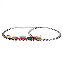 Kitcheniva - Kids Electric Christmas Train Tracks Set Lights Sound Toy - Multicolor