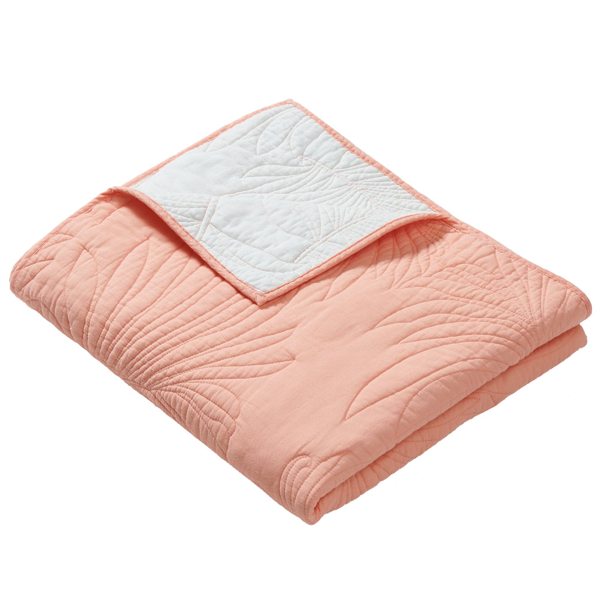Angle. BreeBe - Palm Coast Throw - Coral.