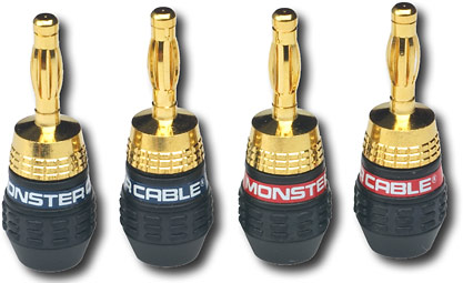  Monster - Quick Lock Gold Banana Connector (2-Pair Pack)