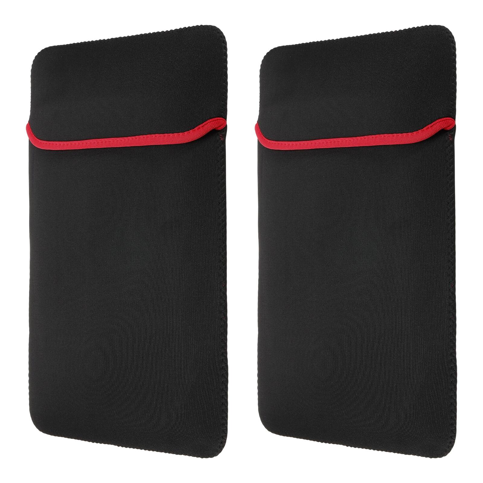 Front. Unique Bargains - 2pcs Laptop Case - Soft Computer Sleeve Carrying Bag, Shockproof Protective Cover for 14" Notebook - Red-Black.