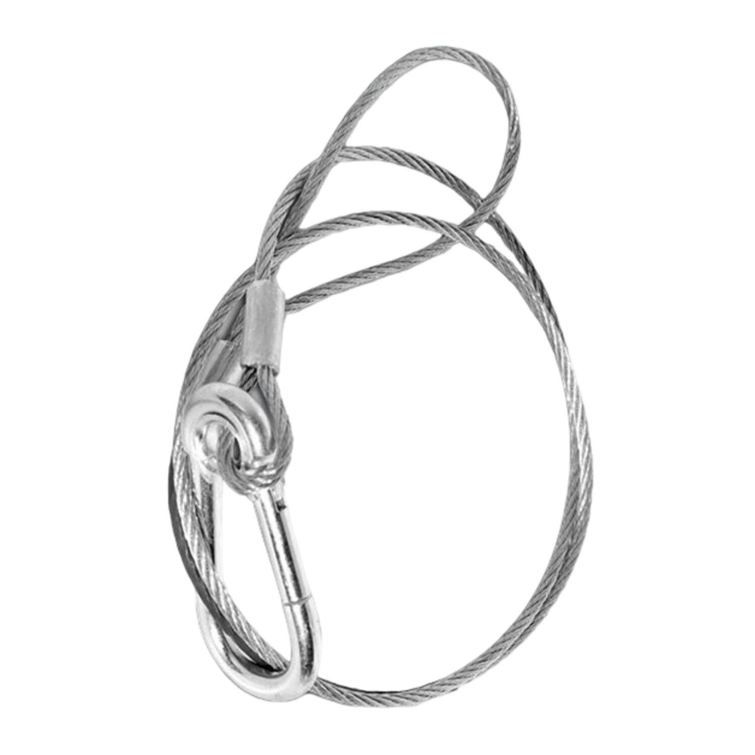 Left. CHAUVET DJ - Chauvet DJ CHA-CH05 Safety Steel Cable for DJ Lights with Carabiner.
