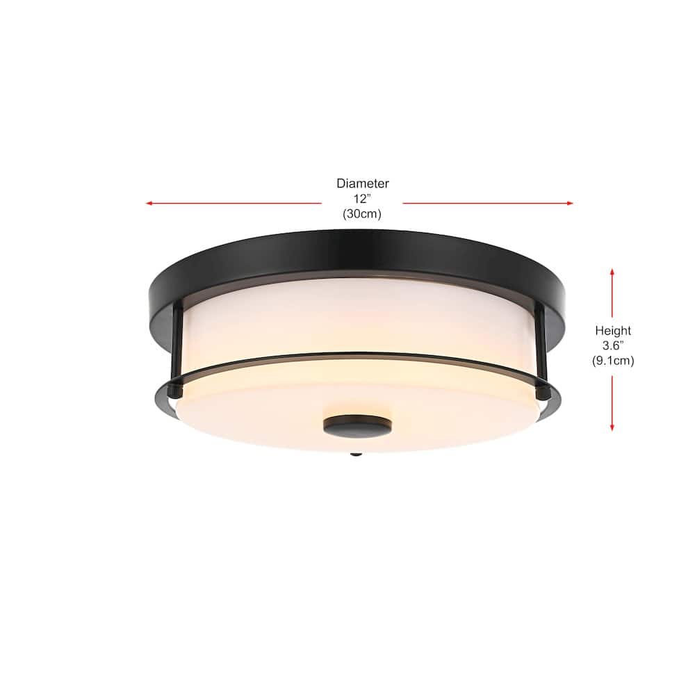 Living District - Kolson 12 Inch Led Flush Mount In - Black price history on PriceWatchPro
