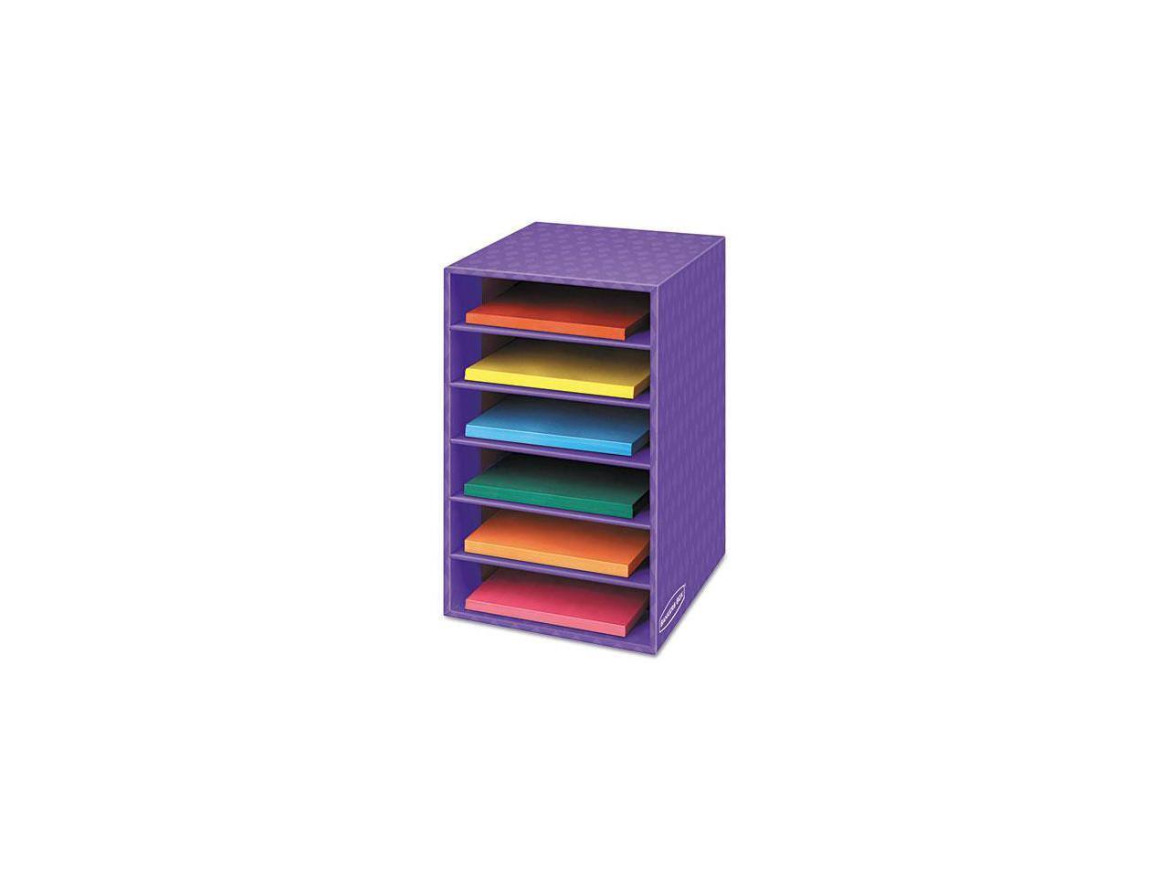 Alt View 2. Fellowes - Vertical Classroom Organizer, 6 Shelves, 11 7/8 X 13 1/4 X 18, Purple.