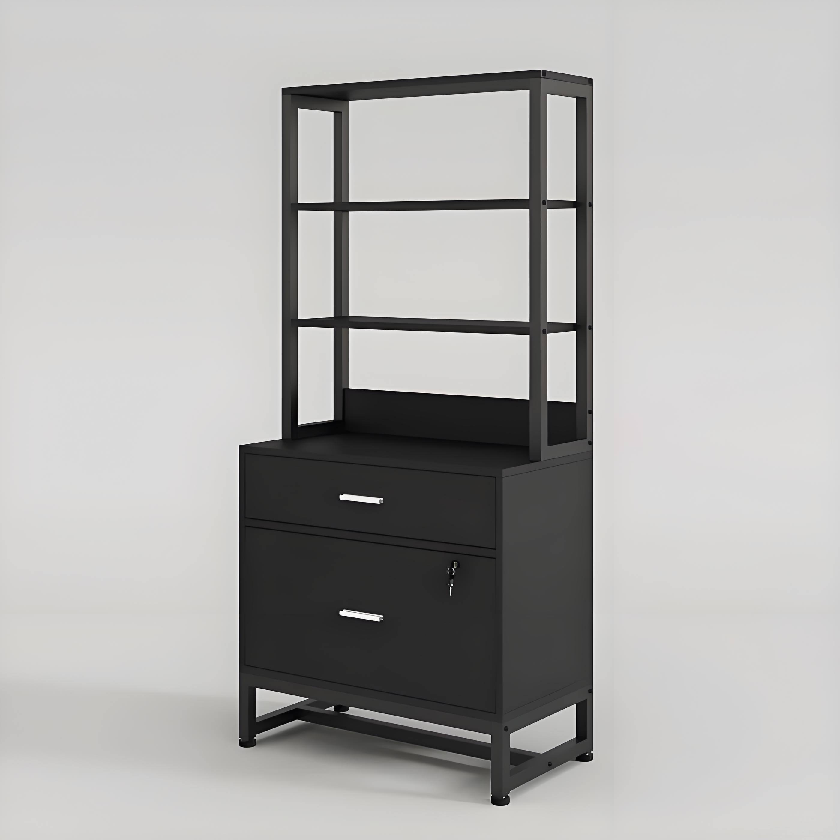 Alt View 6. Forest'nSky - 2-Drawer Sturdy File Cabinet - Ample Storage for Office & Home,Black.