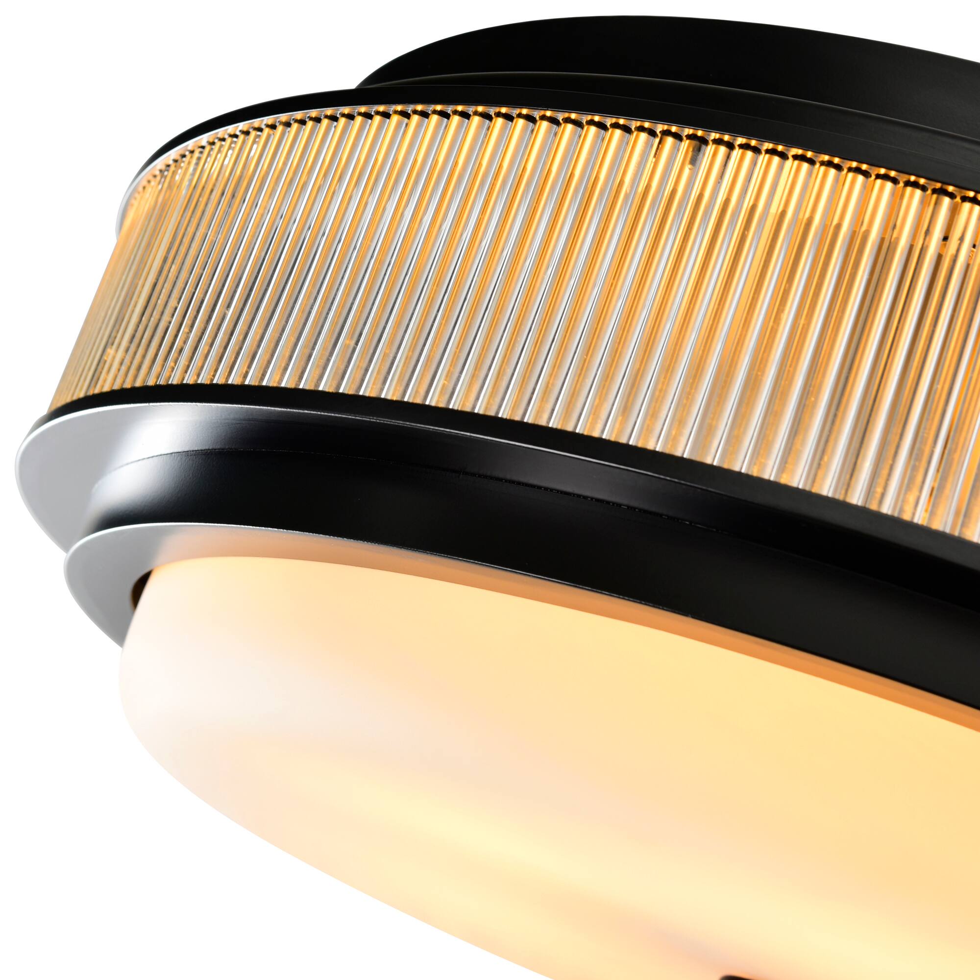 Alt View 1. CWI Lighting - Valdivia 5 Light Black Flush Mount - Black.