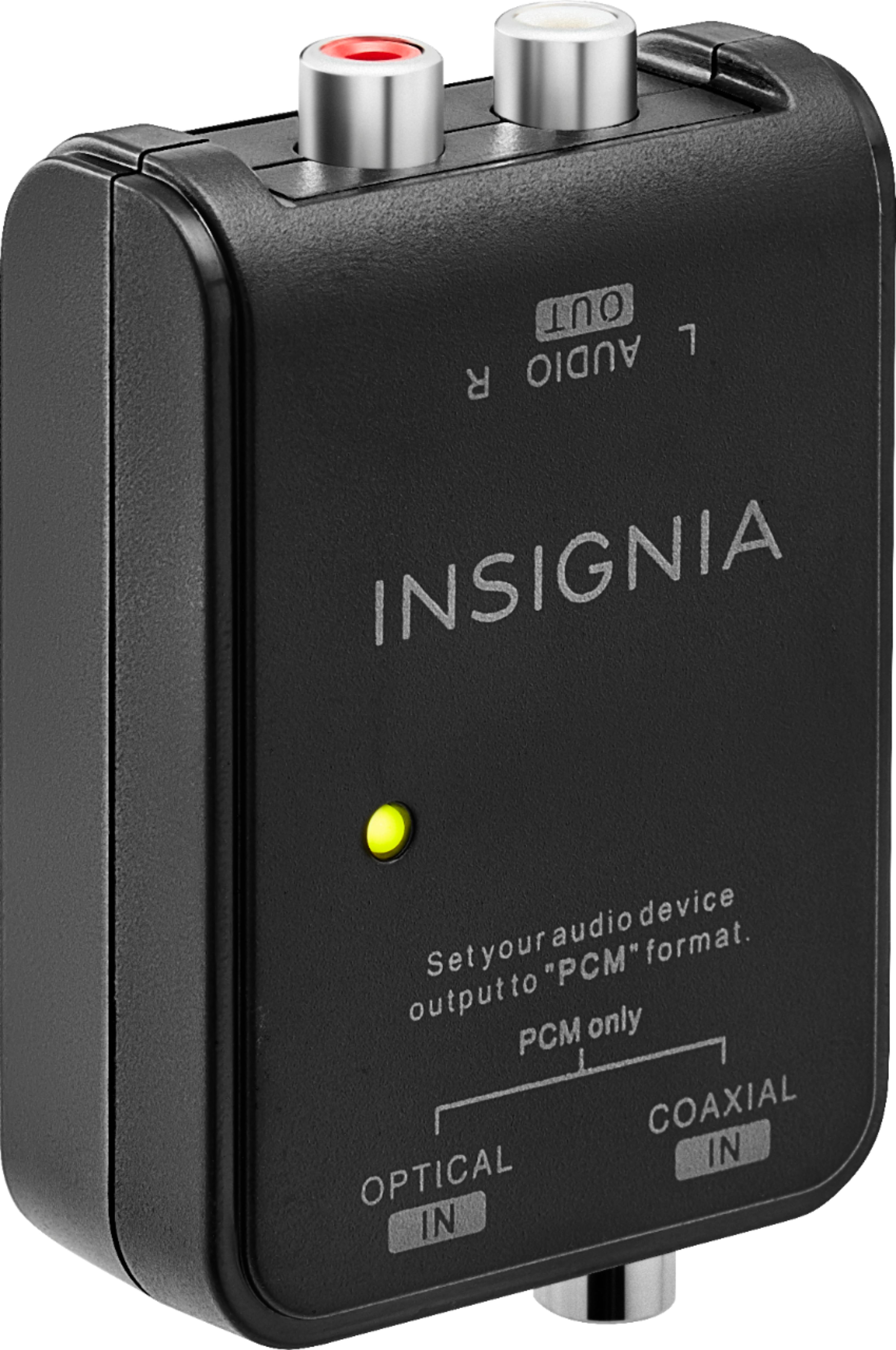 Angle View: Insignia™ - Optical/Coaxial Digital-to-Analog Converter - Black