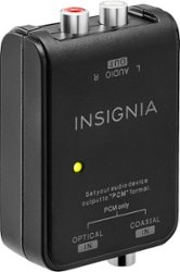 Insignia™ - Optical/Coaxial Digital-to-Analog Converter - Black - Angle_Zoom